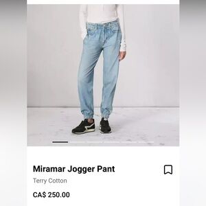 RAG & BONE
Blue Miramar Jogger Jeans in Kacy wash. Size M. NWT